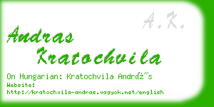 andras kratochvila business card